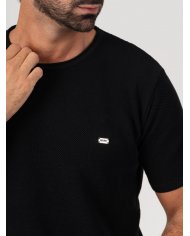 T-SHIRT SMK TRICOT PIQUET PRETO