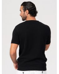 T-SHIRT SMK TRICOT PIQUET PRETO