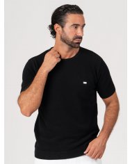 T-SHIRT SMK TRICOT PIQUET PRETO