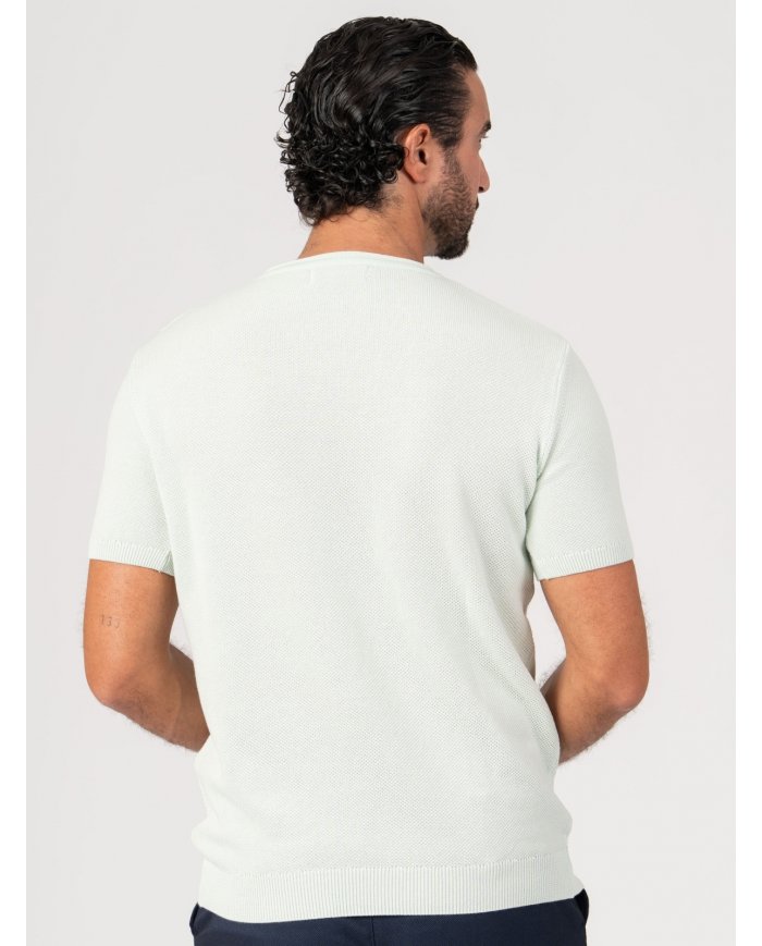 T-SHIRT SMK TRICOT PIQUET VERDA AGUA