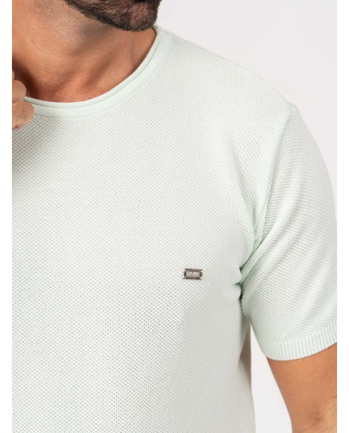 T-SHIRT SMK TRICOT PIQUET VERDA AGUA