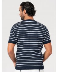 T-SHIRT SMK TRICOT RISCAS MARINHO