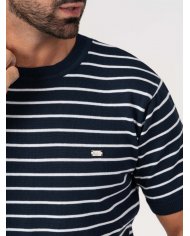 T-SHIRT SMK TRICOT RISCAS MARINHO
