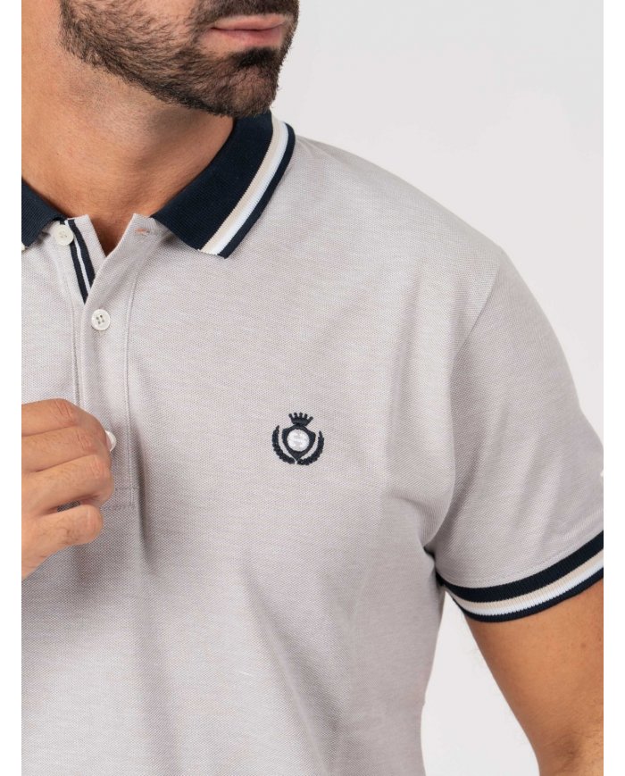 POLO SMK PIQUET MESCLA BEGE