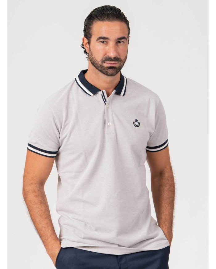 POLO SMK PIQUET MESCLA BEGE
