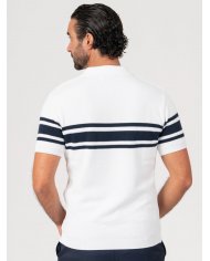 POLO SMK TRICOT LISTAS BRANCO