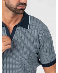 POLO SMK TRICOT CANELADO MARINHO