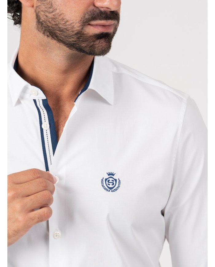 CAMISA SMK46 BRANCO AZULAO