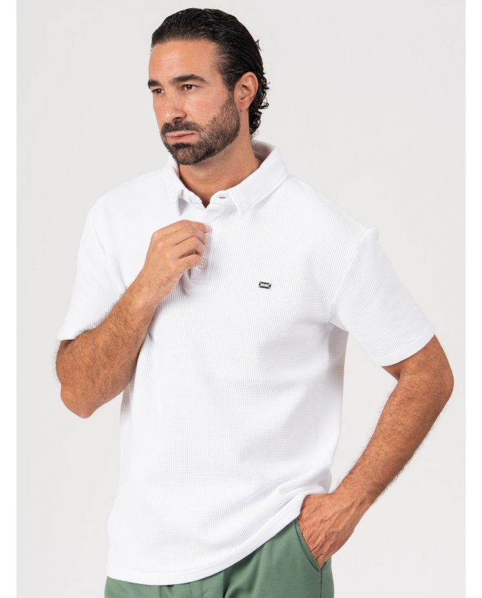 POLO SMK WAFFLE REG FIT BRANCO