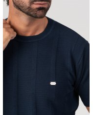 T-SHIRT SMK TRICOT BARRAS MARINHO