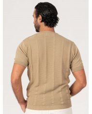 T-SHIRT SMK TRICOT BARRAS BEGE