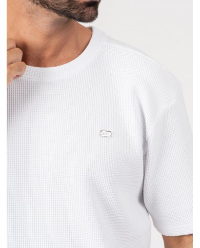 T-SHIRT SMK WAFFLE REG FIT BRANCO