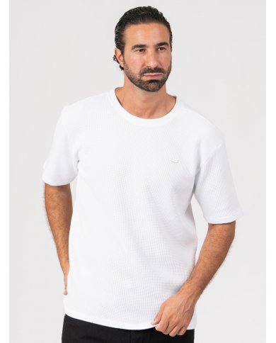 T-SHIRT SMK WAFFLE REG FIT BRANCO