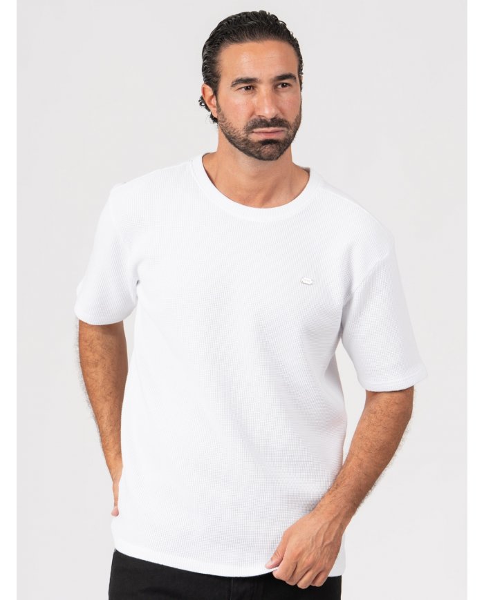 T-SHIRT SMK WAFFLE REG FIT BRANCO