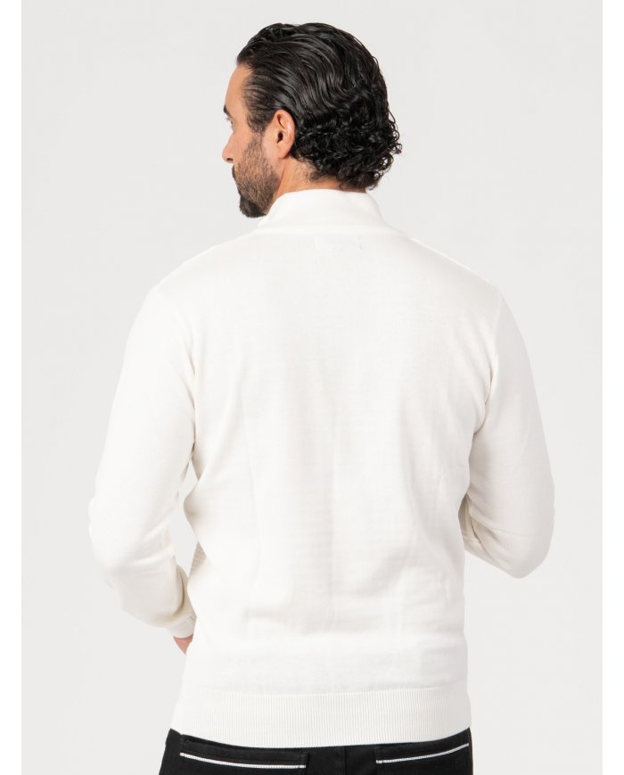 POLO SMK TRICOT QUADRADOS PÉROLA