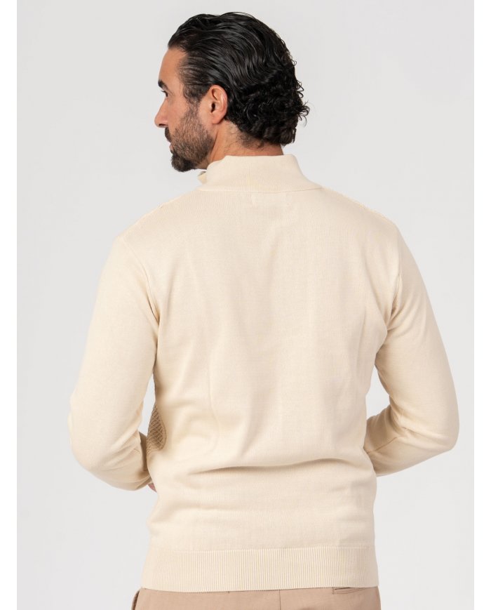 POLO SMK TRICOT QUADRADOS AREIA