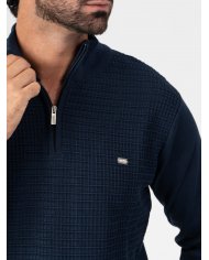 POLO SMK TRICOT QUADRADOS MARINHO