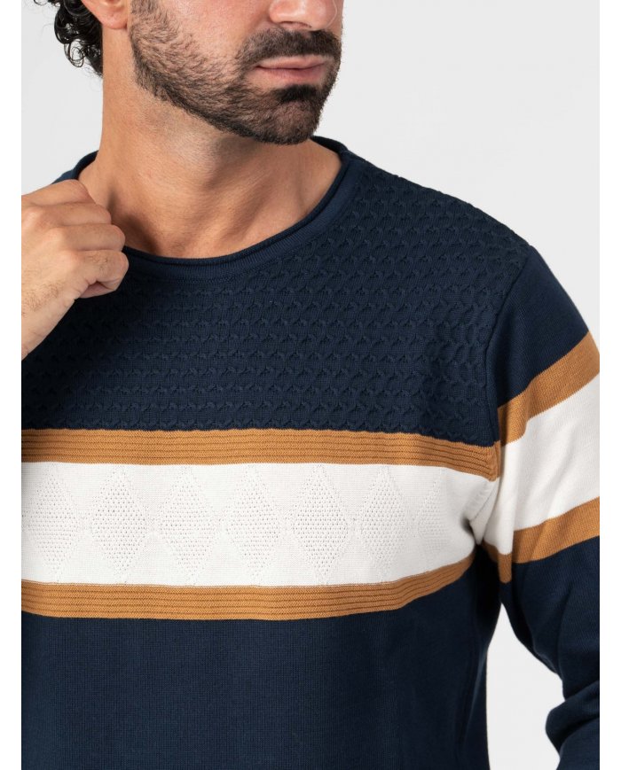 CAMISOLA SMK TRICOT LISTAS MARINHO