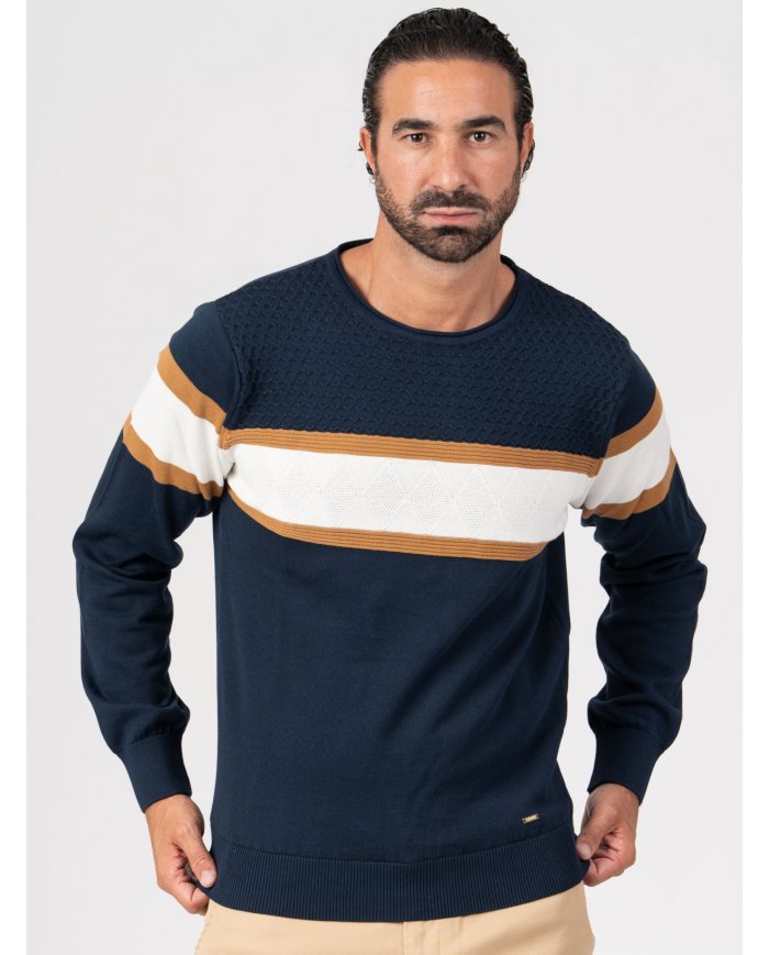 CAMISOLA SMK TRICOT LISTAS MARINHO