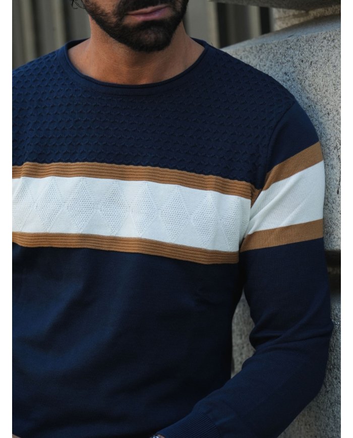 CAMISOLA SMK TRICOT LISTAS MARINHO