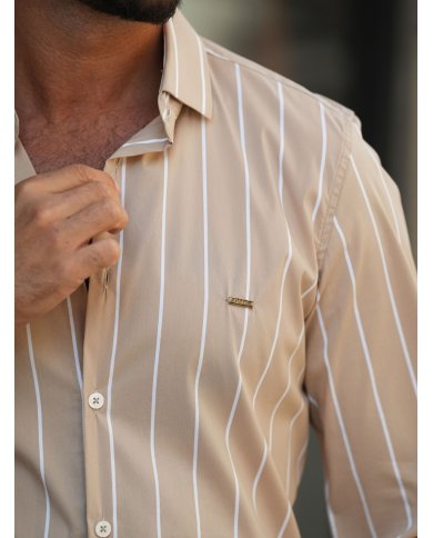 CAMISA SMK RISCA FINA BEGE