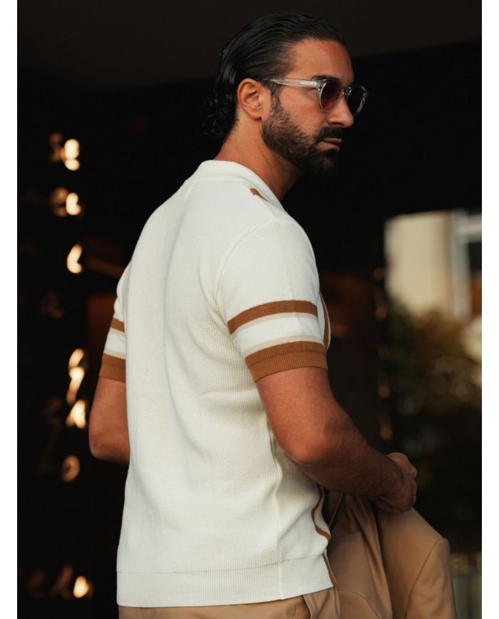 CAMISA SMK TRICOT LISTADA PÉROLA