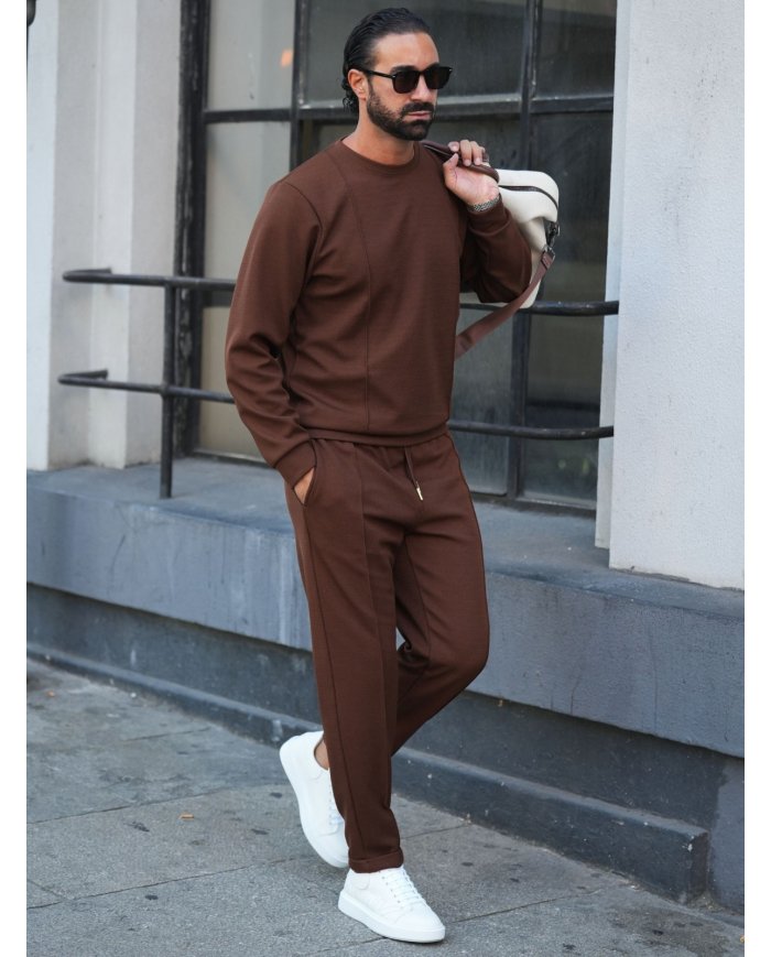 CALÇA SMK JOGGER CANELADO CASTANHO