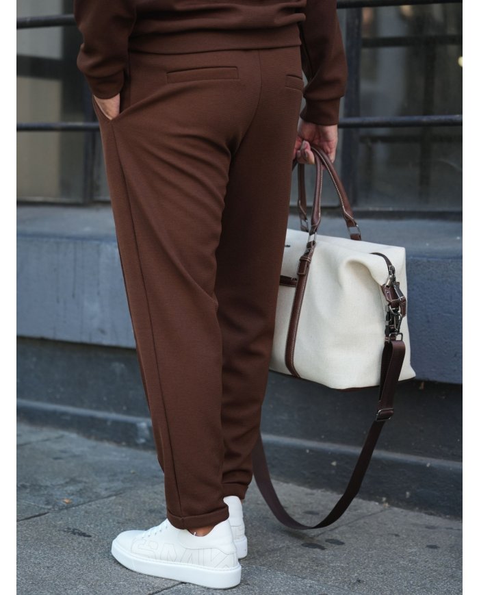CALÇA SMK JOGGER CANELADO CASTANHO
