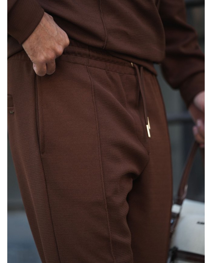 CALÇA SMK JOGGER CANELADO CASTANHO
